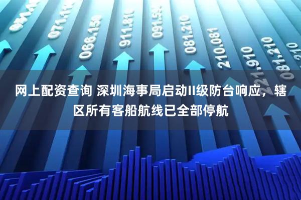 网上配资查询 深圳海事局启动II级防台响应，辖区所有客船航线已全部停航