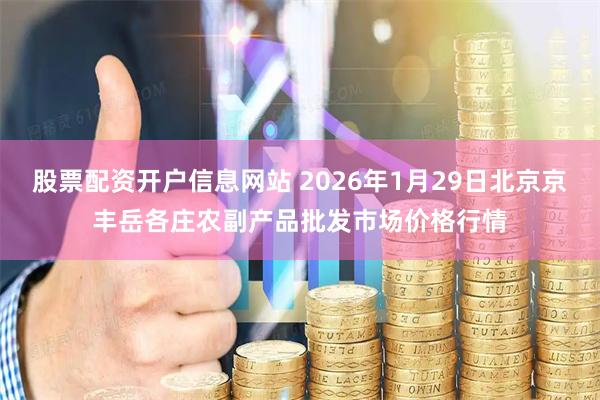 股票配资开户信息网站 2026年1月29日北京京丰岳各庄农副产品批发市场价格行情